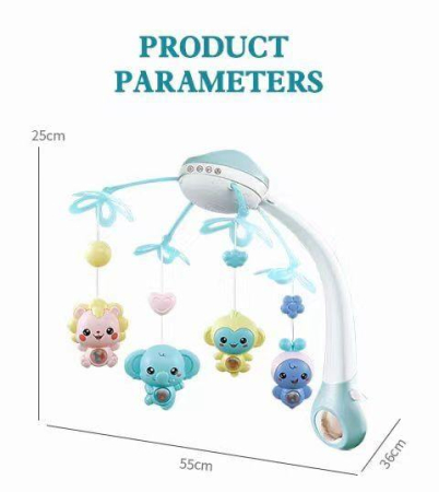 Carusel muzical pentru copii, ABS, cu telecomanda si Bluetooth, 0luni+, albastru [1]