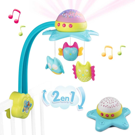 Jucarii interactive bebe - Carusel muzical Smoby Cotoons Star 2 in 1