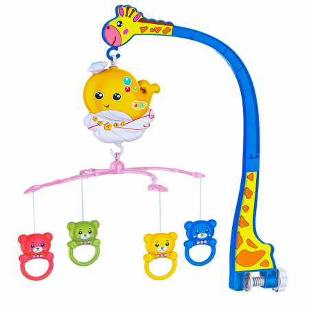 Jucarii interactive bebe - Carusel Pentru Patut, Cu Baterii, cu telecomanda