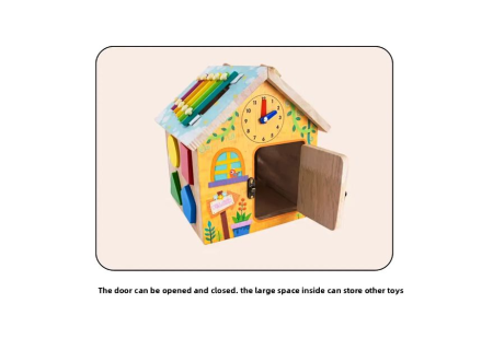 Casuta multifunctionala cu activitati, ceas, roti zimtate, sortator forme diverse [5]