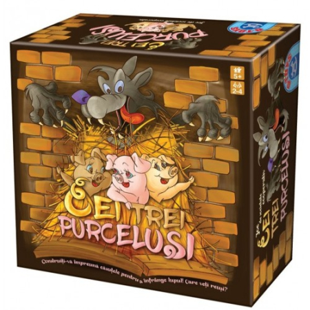 Jocuri educative si de societate - CEI TREI PURCELUSI - JOC DE SOCIETATE COOPERATIV