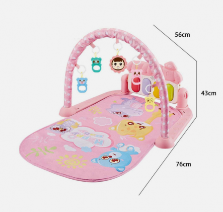 Centru de activitati si joaca, saltea Interactiva pentru copii, cu sunete, multifunctional cu pian si jucarii zornaitoare [4]