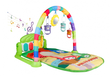Centru de activitati si joaca, saltea Interactiva pentru copii, cu sunete, multifunctional cu pian si jucarii zornaitoare [1]
