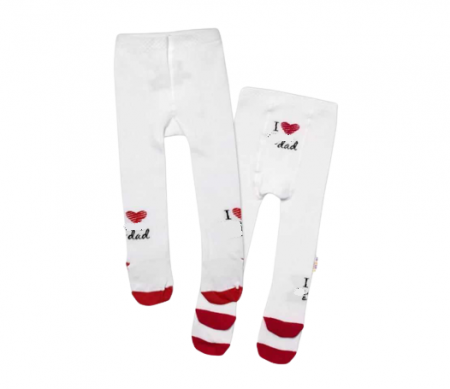 Ciorapi - Ciorapi tip dres, I love dad, 0-6 luni