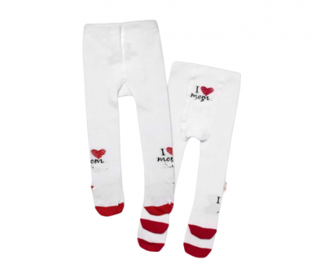 Ciorapi - Ciorapi tip dres, I love mom, 0-6 luni