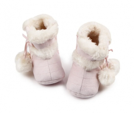 Incaltaminte pt primii pasi - Cizmulite roz prafuit