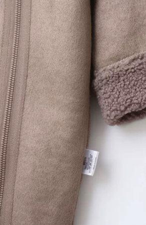 Combinezon bebelusi, Din blanita, Cu gluga si buzunar, Maro [3]