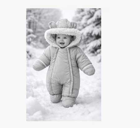 Combinezoane - Combinezon imblanit, cu gluga si fermoare, Gri