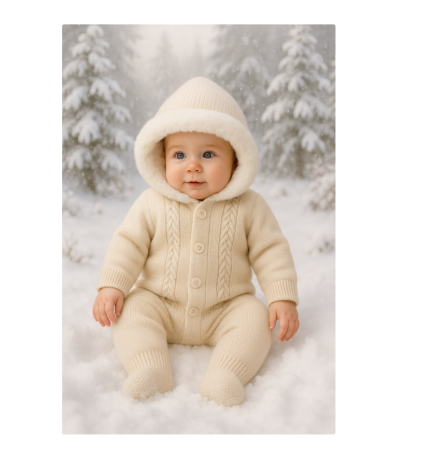 Combinezoane - Combinezon imblanit la interior, cu gluga cu blana