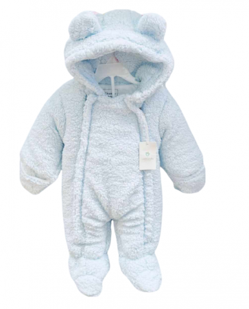 Costumase toamna-iarna - Combinezon imblanit, pentru bebe, Vitamins Baby, ursulet bleu