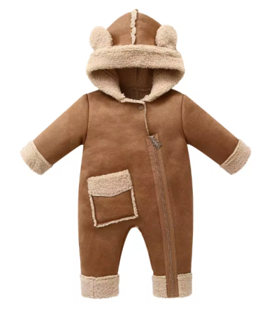 Combinezoane - Combinezon imblanit, pentru bebe, Vitamins Baby, ursulet brun