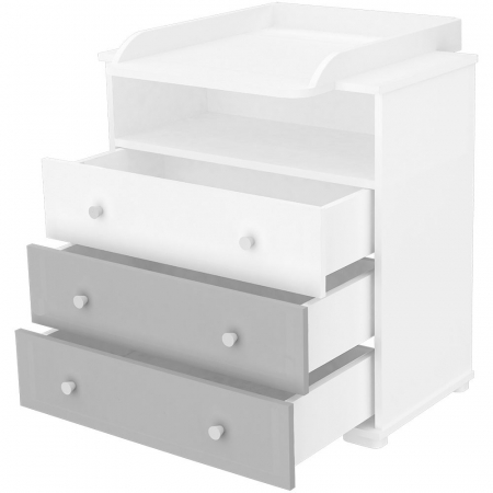 Comoda de infasat Hubners Patrik 80 cm alb grafit [1]