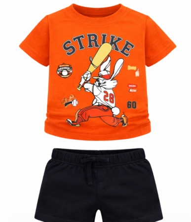 Trening - Compleu 2 piese, de vara, Bunny, Oranje