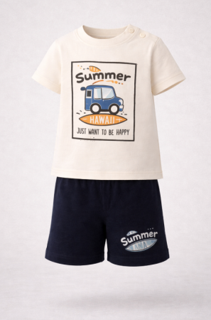 Costumase - Compleu 2 piese, Hawaii, Bej