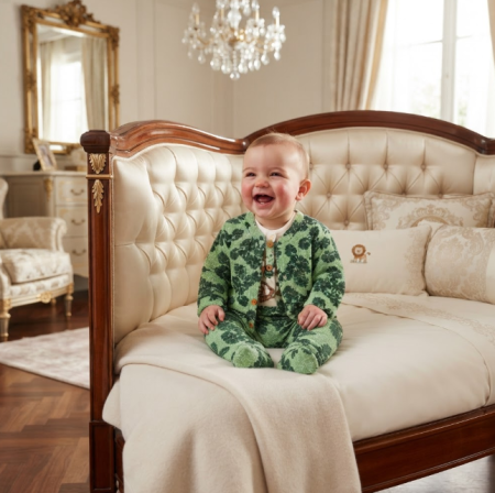 Costumase - Compleu 3 piese, cu body, Eu sunt regele, Verde