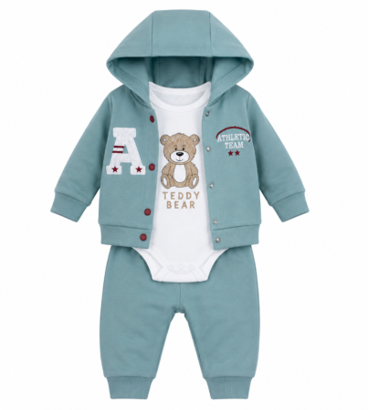 Set nou nascut - Compleu 3 piese, cu body, Panda