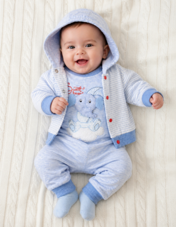Costumase toamna-iarna - Compleu 3 piese, cu body, Tenis baby, 3D