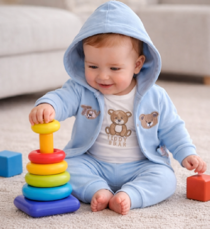 Set nou nascut - Compleu 3 piese, cu body, Ursuletul Somnoros