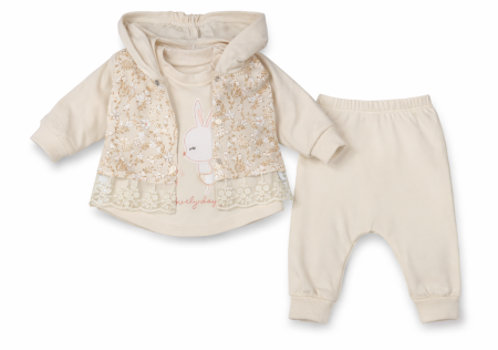 Set nou nascut - Compleu 3 piese, Iepurasul dichisit