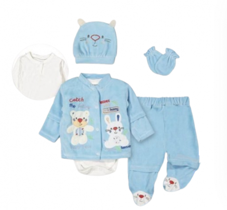 Set nou nascut - Compleu 5 piese bebe