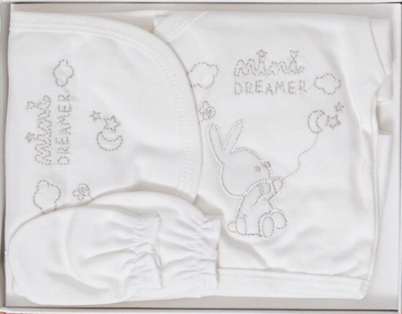 Set nou nascut - Compleu 5 piese, Broderie