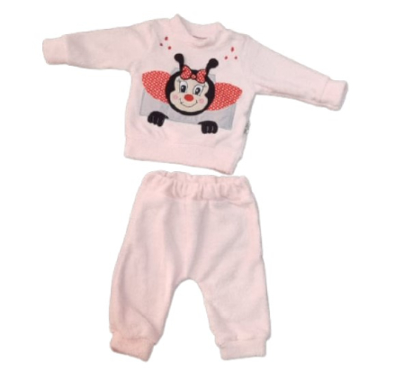 Set nou nascut - Compleu cocolino,albinuta,roz