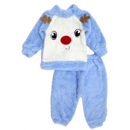 Costumase toamna-iarna - Compleu cocolino,ren albastru