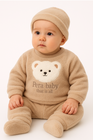 Costumase toamna-iarna - Compleu cocolino, Ursulet, 3-6 luni