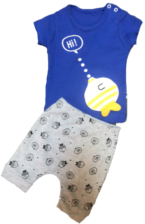 Costumase - Compleu copii,3 D,Albastru gri