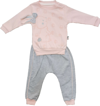 Set nou nascut - Compleu copii,bicolor,iepuras