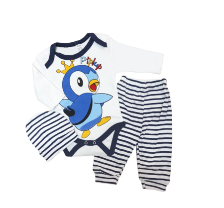 Costumase - Compleu pentru bebelusi, 3 piese, Bubu-Still, model pinguinul Pip