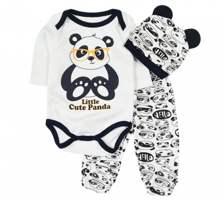 Set nou nascut - Compleu pentru bebelusi, 3 piese, Bubu-Still,ursulet cu papion