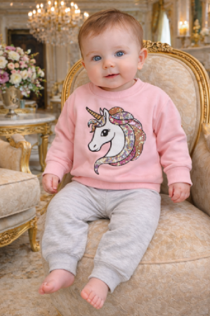 Set nou nascut - Compleu sport, Unicorn, 6-9 luni