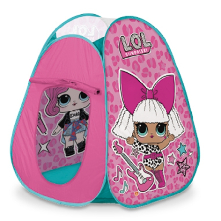 Corturi si jucarii de exterior - Cort de joaca pentru copii, Lol Surprise Pop Up Mondo, culoarea roz, cu geanta rotunda, 85x85x95cm