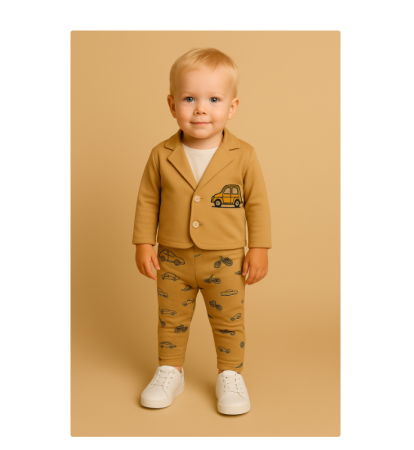 Set nou nascut - Costum 3 piese, Cu jacheta