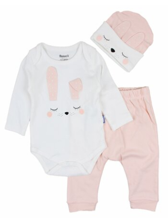 Set nou nascut - Costum bebe 3 piese,cu body
