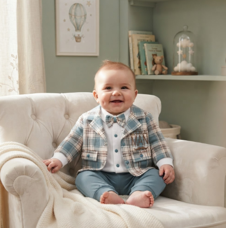 Set nou nascut - Costum bebe, Mustacila Man, Verde