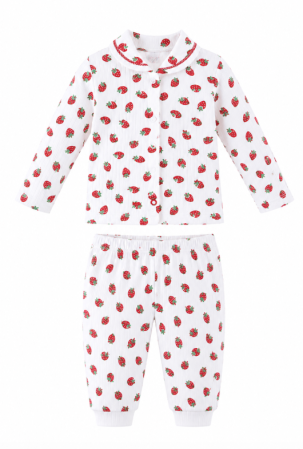 Costumase - Costumas bebe, imprimat, Capsunele, 0-3 luni
