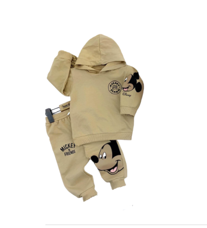 Set nou nascut - Costumas bej Mickey Mouse