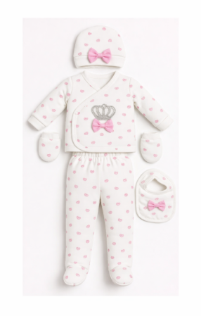 Costumase primavara-vara - Costumas copii, Set 5 piese, 0-3 luni, Imprimate