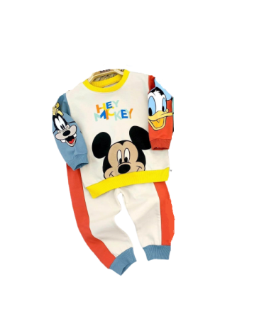 Set nou nascut - Costumas multicolor Mickey Mouse