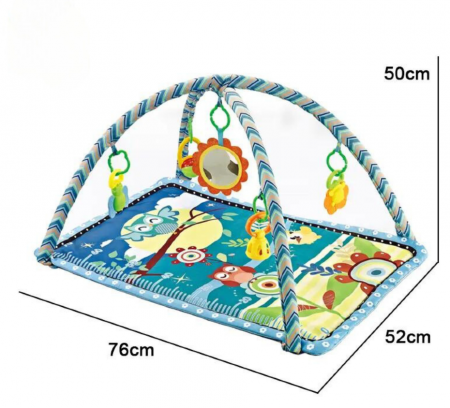 Covoraș interactiv cu jucării suspendate pentru bebeluși, Multicolor [3]