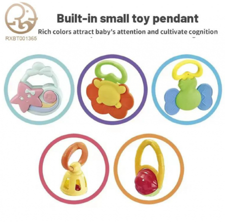 Covoraș interactiv cu jucării suspendate pentru bebeluși, Multicolor [8]