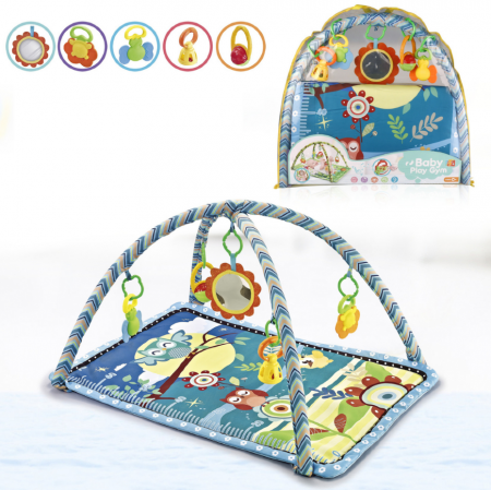 Covoras de joaca - Covoraș interactiv cu jucării suspendate pentru bebeluși, Multicolor