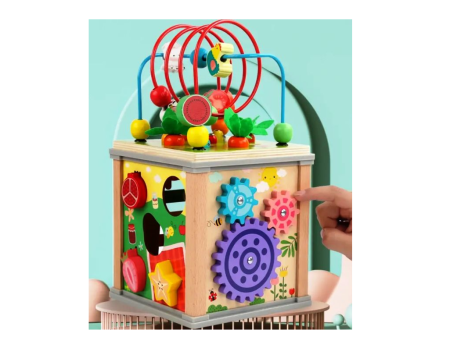 Cub Montessori din lemn, 10 activitati in 1 [2]