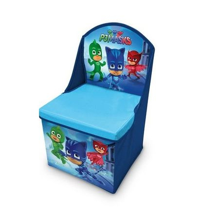 Cos depozitare jucarii - Cutie 2 in 1 Depozitare jucarii si scunel cu spatar Eroi in Pijamale