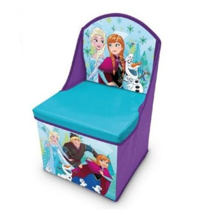 Cos depozitare jucarii - Cutie 2 in 1 Depozitare jucarii si scunel cu spatar,Frozen