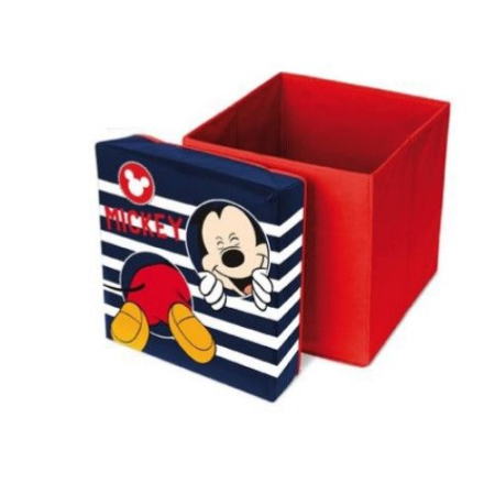Cos depozitare jucarii - Cutie depozitare jucarii cu capac Mickey Mouse 40x30x25cm