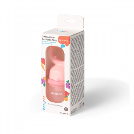 Dispozitiv hranire copii cu rasucire Babyono broscuta roz [9]