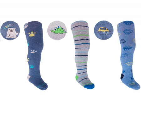 Ciorapi - Dres din bumbac pentru baieti cu desene - Modele diverse